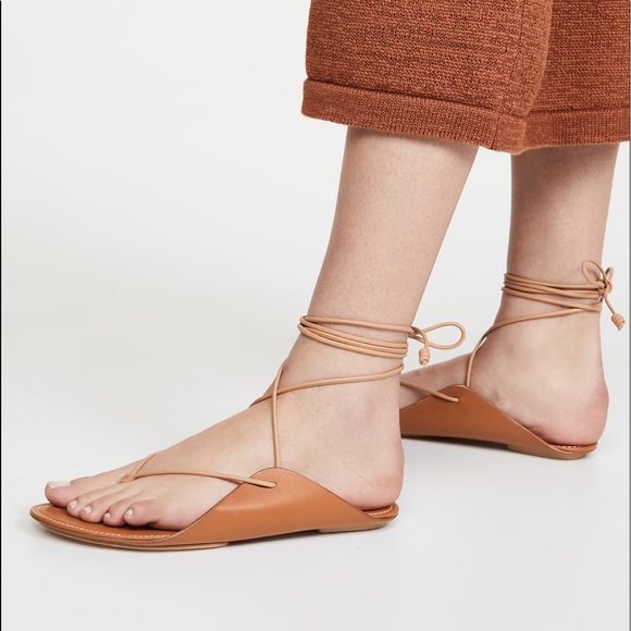 ($295) NWT Ulla Johnson Lace Up Lambskin Saddle Sandal New in Box Sz 6 / EU 36 - Picture 2 of 13